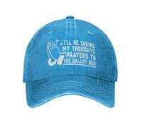 NLWQEKV Estaré Tomando mis Pensamientos y oraciones a la urna Sombrero para Mujer Sombrero de béisbol Sombrero gráfico