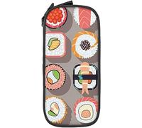NLWQEKV Estuche para lápices de Gran Capacidad con Estampado de Sushi Yummy, Estuche para lápices de Tela Oxford, Estuche para lápices Doble Grande