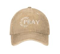 NLWQEKV Gorra de béisbol para Mujer con el Lema Ora sobre ello, Ora por ello, Ora a través de ello, Estilo Vintage.