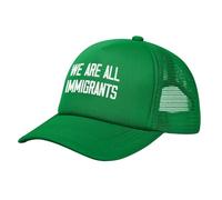 NLWQEKV Gorra de Camionero de Malla con la Frase Todos Somos inmigrantes. Estoy con los inmigrantes.
