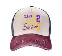 NLWQEKV Gorras de graduación para Estudiantes de último año de la Clase de 2026. Gorras de béisbol de Perfil bajo, Estilo Dad (papá), lavadas, Unisex.