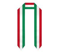 NLWQEKV Hungría Bandera húngara Estola/faja/chal de graduación Bandera del país Bufanda de graduación