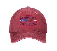 NLWQEKV La Democracia es un Deporte para espectadores. Gorra Retro de algodón.