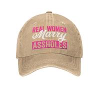 NLWQEKV Las Mujeres de Verdad se Casan con imbéciles Gorras para Hombre Soy el imbécil con el Que se casó Gorra de béisbol Las Mujeres de Verdad se Casan con imbéciles