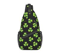 NLWQEKV Lindo Día de San Patricio Crossbody Sling Mochila Shamrocks Sling Bag Travel Senderismo Chest Bag Daypack para Hombres Mujeres