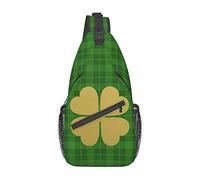 NLWQEKV Lindo Día de San Patricio Crossbody Sling Mochila Shamrocks Sling Bag Travel Senderismo Chest Bag Daypack para Hombres Mujeres