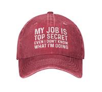 NLWQEKV Mi Trabajo es Top Secrets Incluso yo no sé lo Que Estoy Haciendo Sombrero Mujer Papá Sombrero con Gorras de diseño