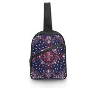NLWQEKV Paisley calaveras y huesos Bandana Sling Bag Crossbody hombro viaje pecho mochila plegable para deportes compras senderismo