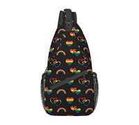 NLWQEKV Pride Rainbow Unisex Pecho Bolsas Crossbody Sling Mochila Viaje Senderismo Daypack para Mujeres Hombres Bolsa de Hombro Ligera para Deporte Casual