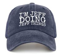 NLWQEKV Realmente para papá Que lo Tiene Todo, Soy Jeff Haciendo Cosas de Jeff. Sombreros Ajustados para Hombres, los Mejores Regalos para el suegro.