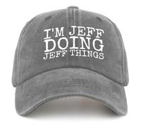 NLWQEKV Realmente para papá Que lo Tiene Todo, Soy Jeff Haciendo Cosas de Jeff. Sombreros Ajustados para Hombres, los Mejores Regalos para el suegro.