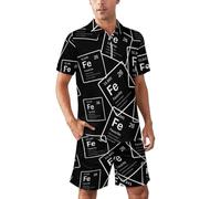 NLWQEKV ScienceElement Fe Favorite Fashion Conjunto de polo y pantalón corto para hombre, atuendos de verano de 2 piezas