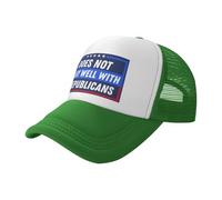 NLWQEKV ¿Se Lleva Bien con los republicanos? Gorra de Camionero Anti-47 de Malla