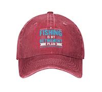 NLWQEKV Sombrero para Amantes de la Pesca, Sombrero de Pesca es mi Plan de jubilación, Sombreros de béisbol para Mujer con Sombrero de diseño