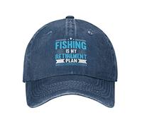 NLWQEKV Sombrero para Amantes de la Pesca, Sombrero de Pesca es mi Plan de jubilación, Sombreros de béisbol para Mujer con Sombrero de diseño
