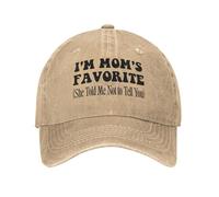 NLWQEKV Soy el Sombrero Favorito de mamá. Ella me Dijo Que te lo dijera. Divertido Sombrero de Hijo, Hija y papá. Gorra Retro.