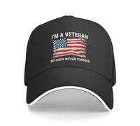 NLWQEKV Soy un Veterano. Mi Juramento Nunca vence. Gorra para Hombre. Gorra de béisbol. Gorra gráfica.