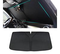 NLXQJY Apto para BMW Serie 3 E46 1999-2004, Parasol para Parabrisas de Coche, Parasoles de Ventana Delantera Plegables Negros, protección Solar