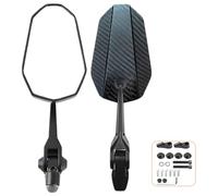 NLXZHJ Espejos Retrovisores Moto para Kawasaki Prairie 360 2009-2014, Ajustable Espejo Retrovisor Motocicleta Ofrece Una Visión Nítida Laterales Retrovisores,A-White