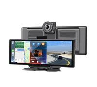 NLXZHJ Pantalla Coche para Land Rover Freelander Soft Top 2001-2006, 10.26 IPS Pantalla Táctil, Pantalla Carplay Portátil, con Bluetooth 5.0 Mirror Link FM,10.26 Inch(with Dual Cameras)