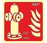 NM RD03112 - Señal Luminiscente Hidrante CTE Clase B PVC 0,7mm 42x42cm con CTE, RIPCI y Apto para la Nueva Legislación