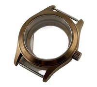 NMASDUYPU Caja de reloj de latón Pilot de 36 mm/39 mm, NH34, NH35, NH36, NH38, NH70, cristal de zafiro domo, caja ETA2824 PT5000(Glass back,39mm ETA2824 PT5000)