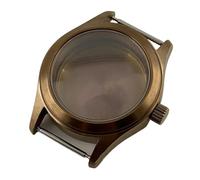NMASDUYPU Caja de reloj de latón Pilot de 36 mm/39 mm, NH34, NH35, NH36, NH38, NH70, cristal de zafiro domo, caja ETA2824 PT5000(Solid back,39mm Case NH35 NH36)