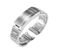 NMASDUYPU Compatible con correa de acero Ditona The Diver Watch Chain 20 mm 21 mm Correa de acero inoxidable macizo for hombre y mujer(All matte silver,20mm No logo)