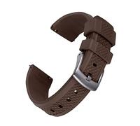 NMASDUYPU Compatible con la cumbre de lujo Fkm Buceo de la banda de goma Buceo rápido Releance Slide Keeper Fluorine Correas de goma de 20 mm 22 mm for hombres(Bruin,20mm)