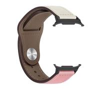 NMASDUYPU Correa de cuero for pulsera de 47mm for Galaxy Watch 7 Ultra Smartwatch Band Accesorios(White pink-B)