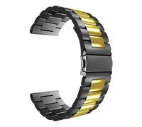 NMASDUYPU Correa de Metal de 22mm y 20mm for Galaxy Watch 6, 5, 4, 40mm, 44mm, 6Classic 43, 47mm, 5Pro, correa de acero inoxidable de 45m(Black Gold-Tool,22mm)
