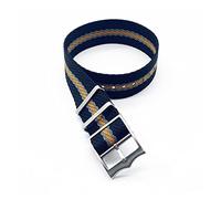 NMASDUYPU Correa de nailon ajustable de una sola pasada, de 20 mm y 22 mm, compatible con correas de tela Tudor.(Black gray khaki,22mm)