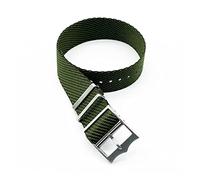 NMASDUYPU Correa de nailon ajustable de una sola pasada, de 20 mm y 22 mm, compatible con correas de tela Tudor.(Groen,22mm)
