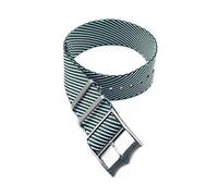 NMASDUYPU Correa de nailon ajustable de una sola pasada, de 20 mm y 22 mm, compatible con correas de tela Tudor.(Green white,22mm)