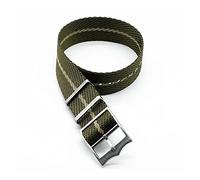 NMASDUYPU Correa de nailon ajustable de una sola pasada, de 20 mm y 22 mm, compatible con correas de tela Tudor.(Olive khaki,22mm)