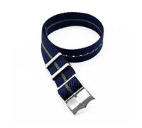 NMASDUYPU Correa de nailon ajustable de una sola pasada, de 20 mm y 22 mm, compatible con correas de tela Tudor.(Black navy green,20mm)
