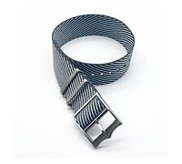 NMASDUYPU Correa de nailon ajustable de una sola pasada, de 20 mm y 22 mm, compatible con correas de tela Tudor.(Gray white,20mm)