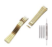 NMASDUYPU Correa de reloj de metal de 18 mm for F-91W, correa de acero inoxidable SGW-500H, W-735H, AE1200, pulsera for bloque cuadrado pequeño clásico(Golden)