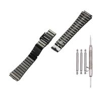 NMASDUYPU Correa de reloj de metal de 18 mm for F-91W, correa de acero inoxidable SGW-500H, W-735H, AE1200, pulsera for bloque cuadrado pequeño clásico(Schwarz)