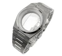 NMASDUYPU NH35 40MM cristal de zafiro bisel estriado cajas de reloj piezas for NH34 NH35 NH36 NH38 movimiento automático(A Without Ring)