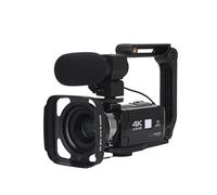 nmbhus 4K HD Night Vision Videocámara Digital 48M Home WiFi Live Streaming Videocámara DV Cámara Digital(Size:CAM+Grip+Hood+Lens+Mic)