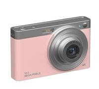 nmbhus 4K Ligero Portátil Ultra HD Cámara Digital Cámara Retro Compacto Vlog Cámara De Filtro De Belleza(C13 Pink+OTG Card Reader+64G)