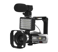 nmbhus 4K WiFi Videocámara Grabadora De Video Digital For Blogger Streaming 18X Fotografía Al Aire Libre Cámaras Web De Enfoque Automático(Size:128G SD Card)