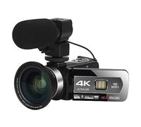 nmbhus 4K WiFi Videocámara UHD Cámaras Web Digitales For Fotografía 18X Zoom Auto Focus Video Recorder(32G SD Card,with Lens Microphone)