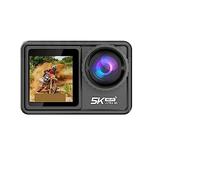 nmbhus Cámara de acción 5K 4K 60FPS Lente Intercambiable 48MP Zoom Cámara estabilizadora electrónica WiFi Cámara de acción for Vlog(64GB,Action Camera 5K F)