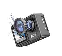 nmbhus Cámara de acción 5K con Lente de Filtro Opcional 48MP Zoom 1080P Webcam Vlog WiFi Sports CAM con Control Remoto(Color:128G - 4k60 5K30,Size:Action Camera 5K 6)