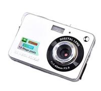nmbhus Cámara De Estudiante De 18 Megapíxeles Cámara Digital HD Cámara De Tarjeta Videocámara Selfie(Silver+Card Reader)