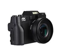 nmbhus Cámara De Fotografía Digital Compacta 4K WiFi Web CAM Vlog Video Recorder 48MP Streaming Videocorder 3" Flip Screen(128G TF Card,with Wide Angle Lens)