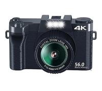 nmbhus Cámara De Fotos Digital De 56MP Videocámara De Fotografía 4K Cámara De Video Vlogging De Enfoque Automático For Cámara Web WiFi De Pantalla De 3 "(Size:with 64G TF Card)
