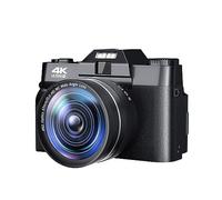 nmbhus Cámara De Fotos Digital Vintage De 48MP Lente Gran Angular Grabadora Fotográfica 4K Videocámara Compacta WiFi Blogger Vlogging Cámara De Vídeo(No TF Card,with Wide Angle Lens)